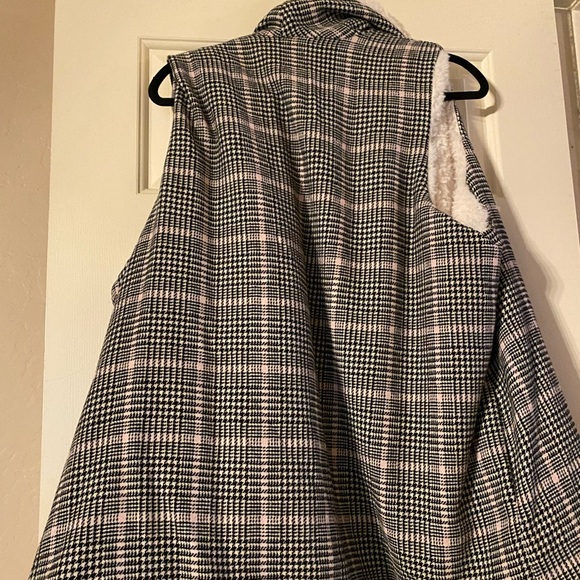 Westbound black cream and light pink plaid black Sherpa lining size 2X NWOT - Picture 3 of 6